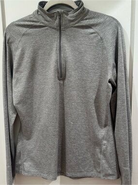 Nike Dri Fit Women's Gray Quarter-Zip Performance Pullover